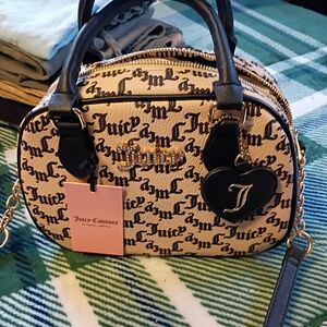 Juicy Couture Black and Tan Satchel